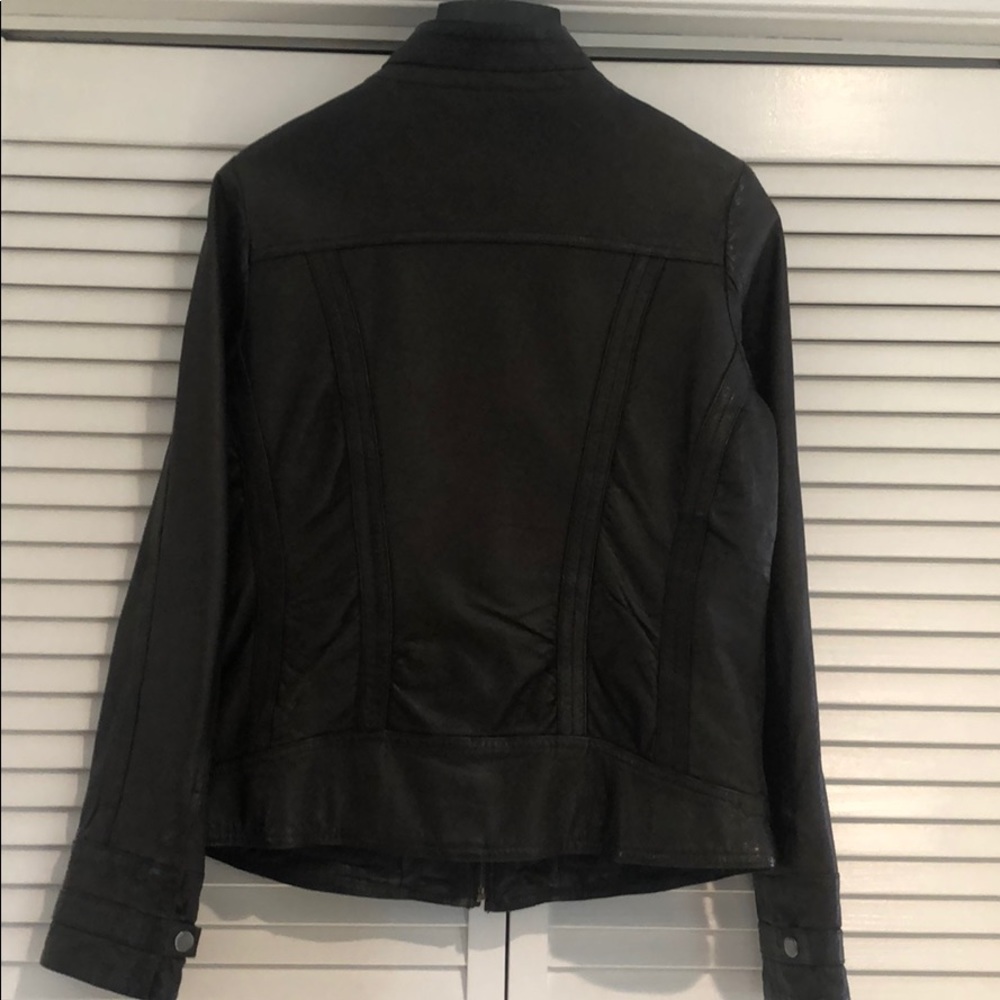 Black Rivet Leather Jacket - image 4